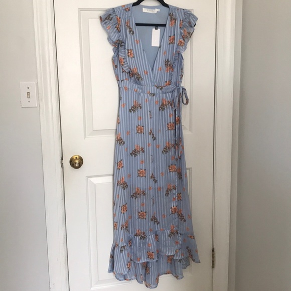 ASTR The Label Lila Floral Wrap Dress Womens Small - Picture 3 of 7